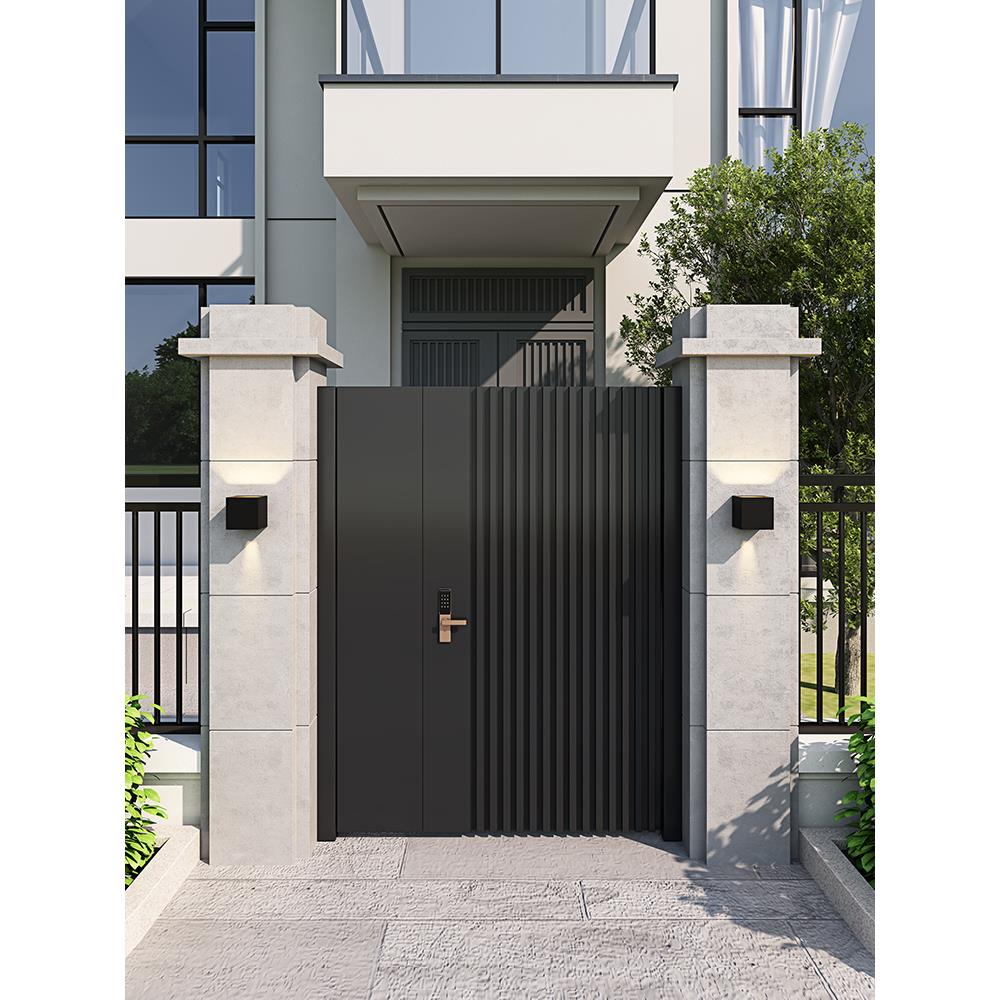 铝合金别墅庭院门户外不锈钢花园入户门乡村栅栏双开门院子大门