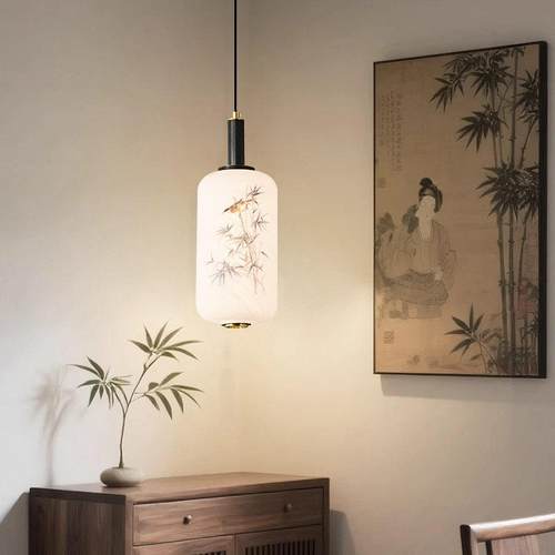 东方宋代美学全铜小吊灯全铜覆式阁楼loft灯背景墙吧台床头卧室灯