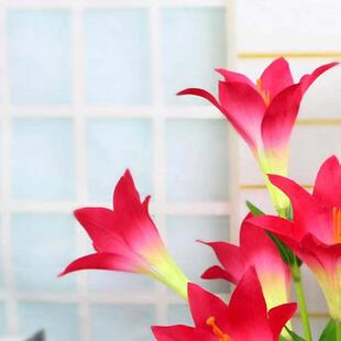 模拟花百合套装假花丝绸家居装饰花卉客厅展示花装饰盆景