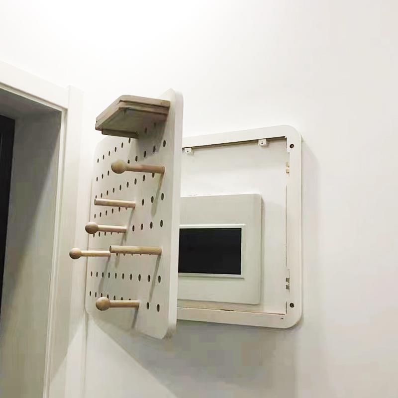 北欧电表箱装饰画客厅电箱遮挡洞洞板弱电箱电闸盒钟表装饰置物架