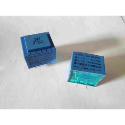 耀华德昌YHDC PE2812-I  220v/24v 1VA/1W小型变压器灌封变压器