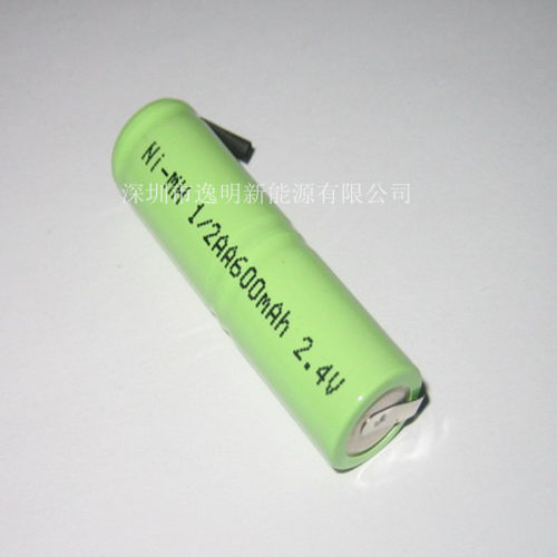 镍氢电池5号 异形电池NI-MH 1/2AA600mAh 2.4V剃须刀理发器电池组