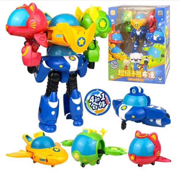 超级小熊布迷4合体布米星星机甲玩具儿童变形机器人拼装组合金刚,玩具/童车/益智/积木/模型,儿童机器人/变形玩具,淘宝优惠券,粉丝福利购,淘宝优惠卷