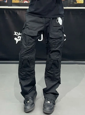 YX2户外工装迷彩多口袋弹力战术风工装长裤耐磨防刮防水登山裤