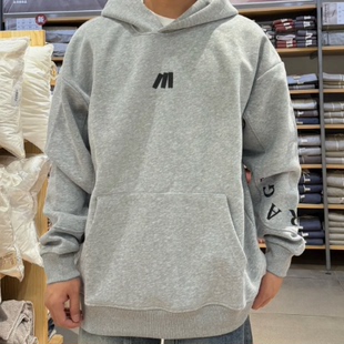 休闲外套 潮牌情侣美式 秋冬新款 刺绣420g重磅卫衣男生宽松连帽衫