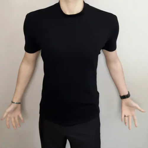 【Boolon】allblack重磅280g正肩收腰版型男痞帅纯色百搭短袖