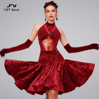 又见梵羽国标舞服分体套装