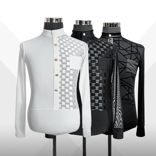 男士拉丁成人舞蹈服舞蹈服