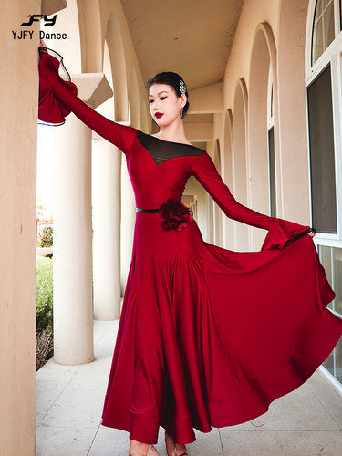 又见梵羽专业舞蹈服大摆摩登裙