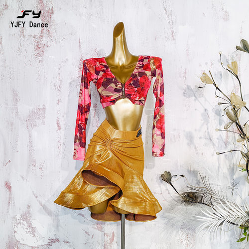 又见梵羽拉丁舞蹈服分体套装