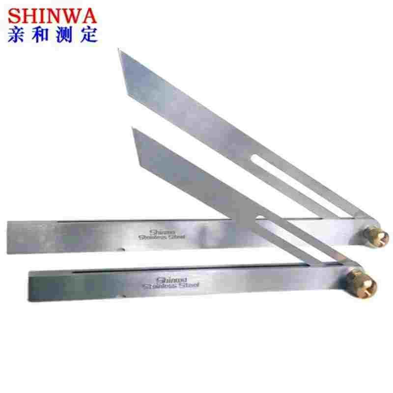 日本企鹅SHINWA亲和62588活动量角规62596铝制自由角度尺15cm25cm