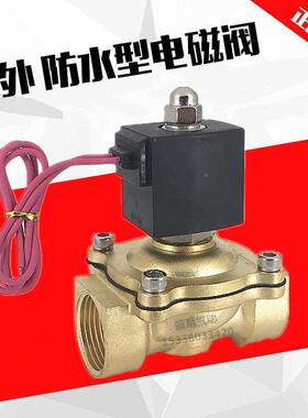 防水防雾型电磁阀2W31-15 2W31-20 2W31-25水阀气阀AC220V DC24V
