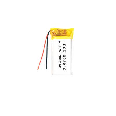 902040聚合物锂电池 800mAh美容仪LED灯蓝牙音响可充电电池3.7V