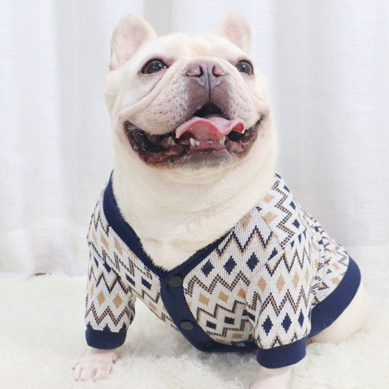 秋冬新品狗狗衣服法斗毛衣斗牛犬胖狗针织衫短体巴哥柯基宠物开衫