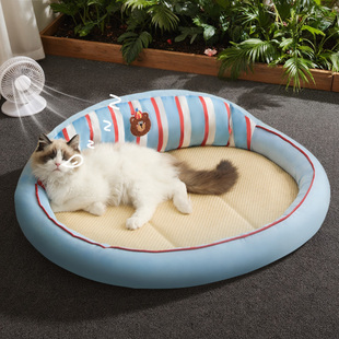 通用宠物用品 新型猫窝夏天凉席睡垫床边安全感沙发床泰迪狗窝四季