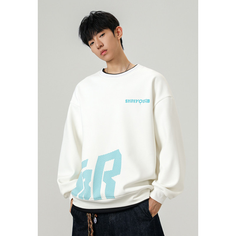 edge studio 边缘工作室2025秋季新款港风无影墙大码假两件卫衣