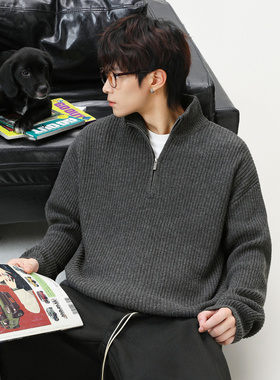 edge studio 边缘工作室男秋冬仿鹿毛绒保暖针织衫质感宽松慵懒风