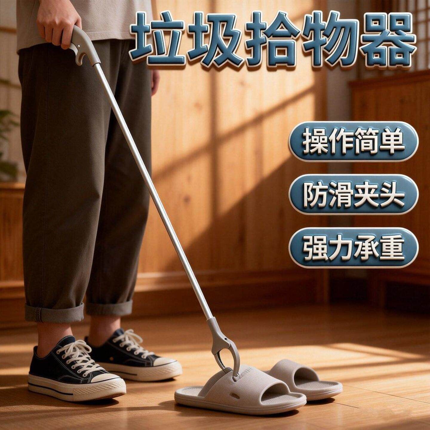 商用户外捡垃圾夹子家用宾馆浴室澡堂夹鞋夹子方便取物加长垃圾钳