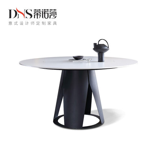 网红内嵌家用意式岩板餐桌