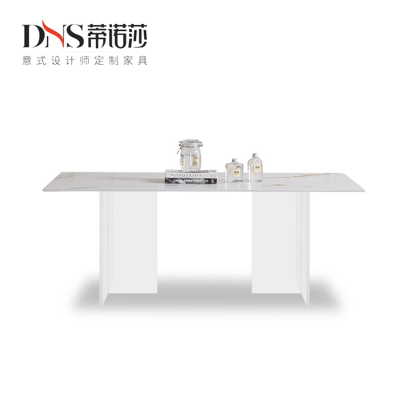 亚克力悬空意式风网红岩板桌子