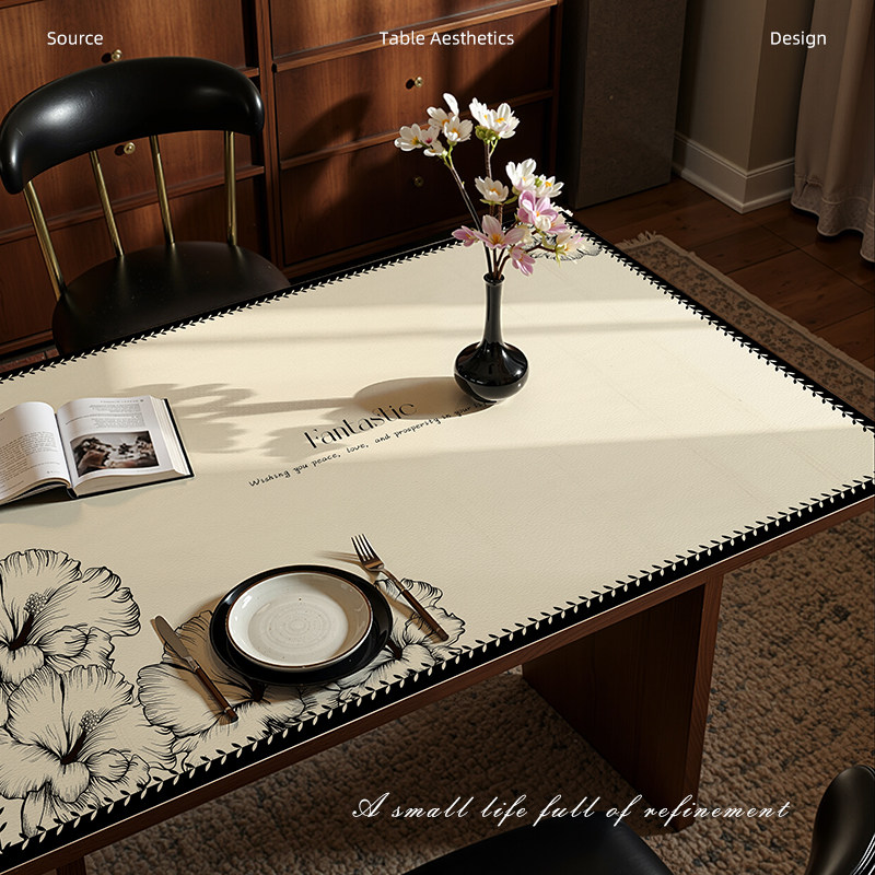 2026新款餐桌垫高级感防水防油客厅免洗可擦茶几桌布桌面保护垫,居家布艺,桌布,淘宝优惠券,粉丝福利购,淘宝优惠卷