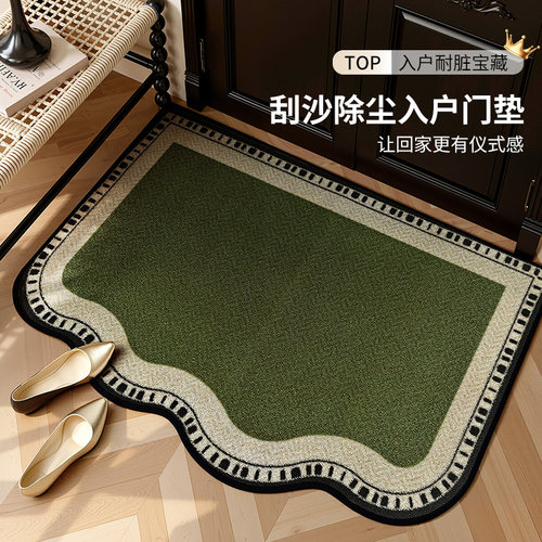 法式中古入户门地垫2025新款进门门口脚垫防滑耐磨高级感玄关地毯