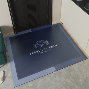 现代简约入户门地垫高端地毯门垫进门口pvc可擦免洗皮革脚垫裁剪