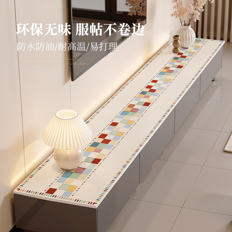 电视柜桌垫2025新款轻奢高级感免洗桌布斗柜鞋柜餐边柜台面保护垫