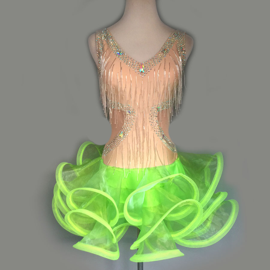 少儿拉丁舞表演服拉丁舞比赛服拉丁舞表演服装拉丁舞演出服女b76