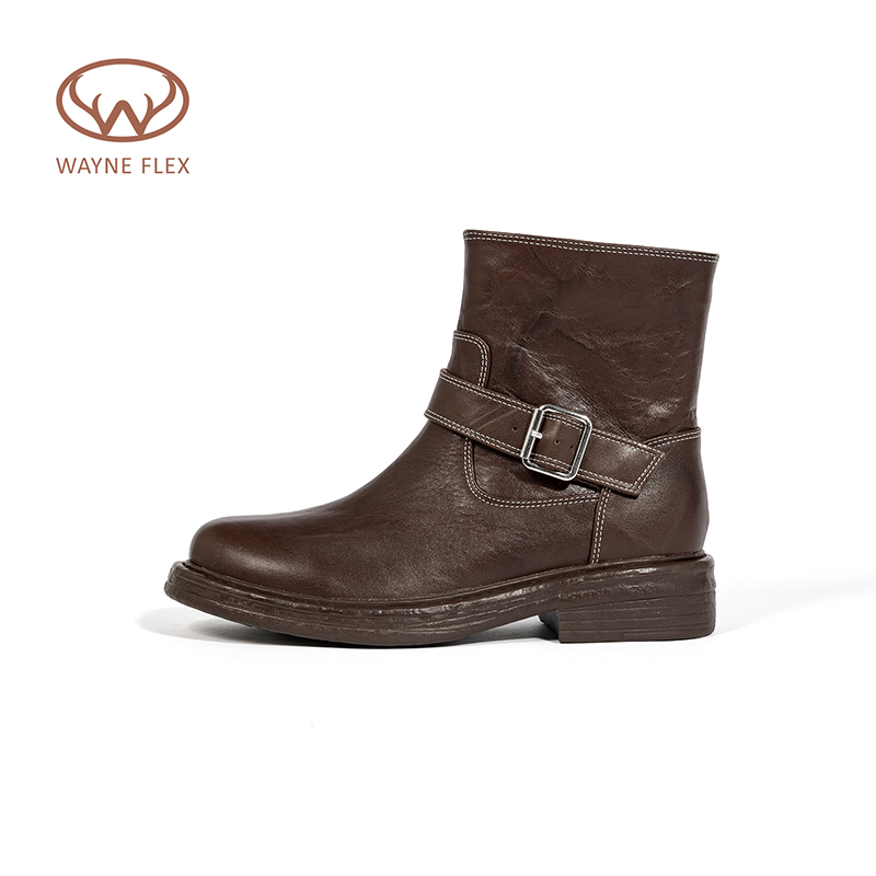 韦恩英伦风增高显瘦骑士靴