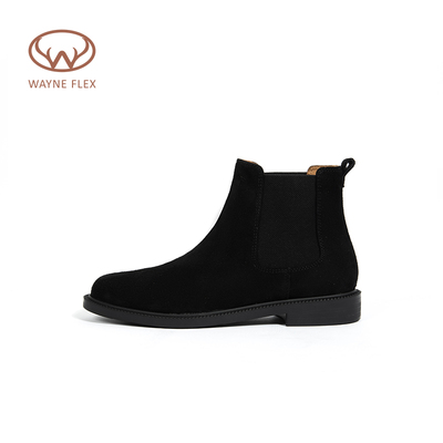 韦恩Wayne Flex法式风优雅时尚席梦思脚感中粗跟切尔西短靴女
