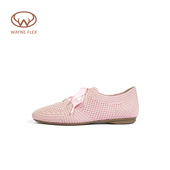 韦恩Wayne Flex环保健康飞织时髦优雅百搭软底低跟透气轻便单鞋 女