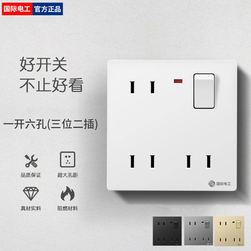 国际电工86型二二二插带开关