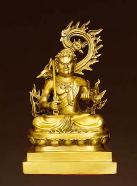 全铜属鸡本命佛不动明王摆件