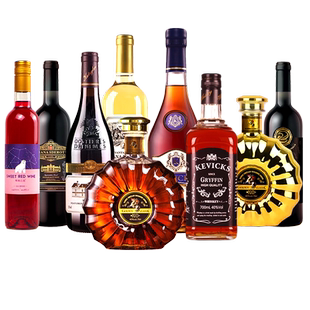 洋酒组合套装威士忌酒xo白兰地干红白甜葡萄酒6瓶高档礼盒装送礼