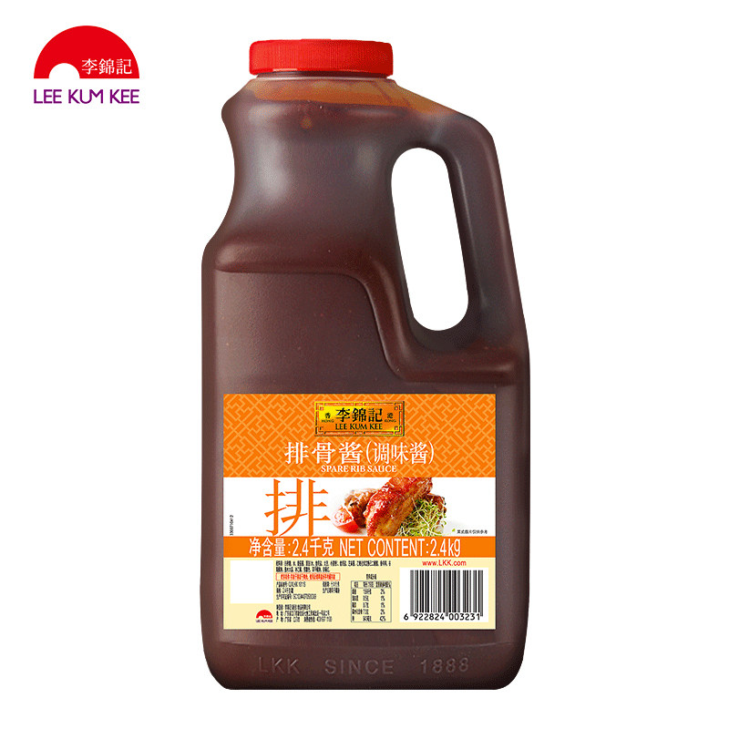 李锦记排骨酱2.4kg大桶装商用餐饮烧烤调料烤肉酱红烧排骨手抓饼