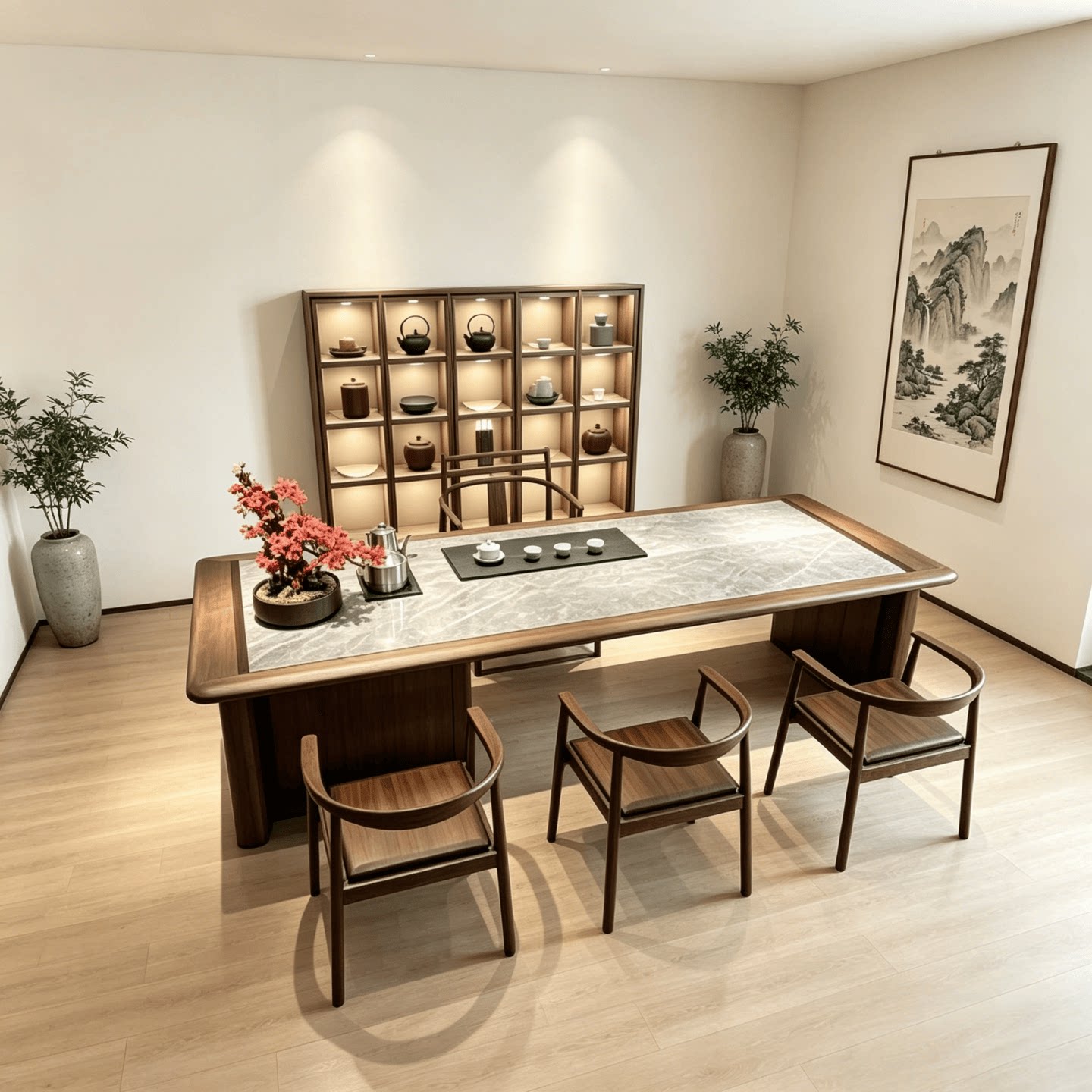 新中式宋式黑胡桃木实木2026新款茶桌组合客厅家用会客高级感茶台图片