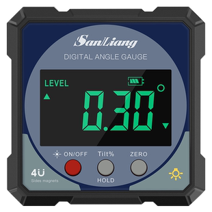 日本三量高精度带双激光数显倾角仪盒电子角度尺带磁水平仪角度规