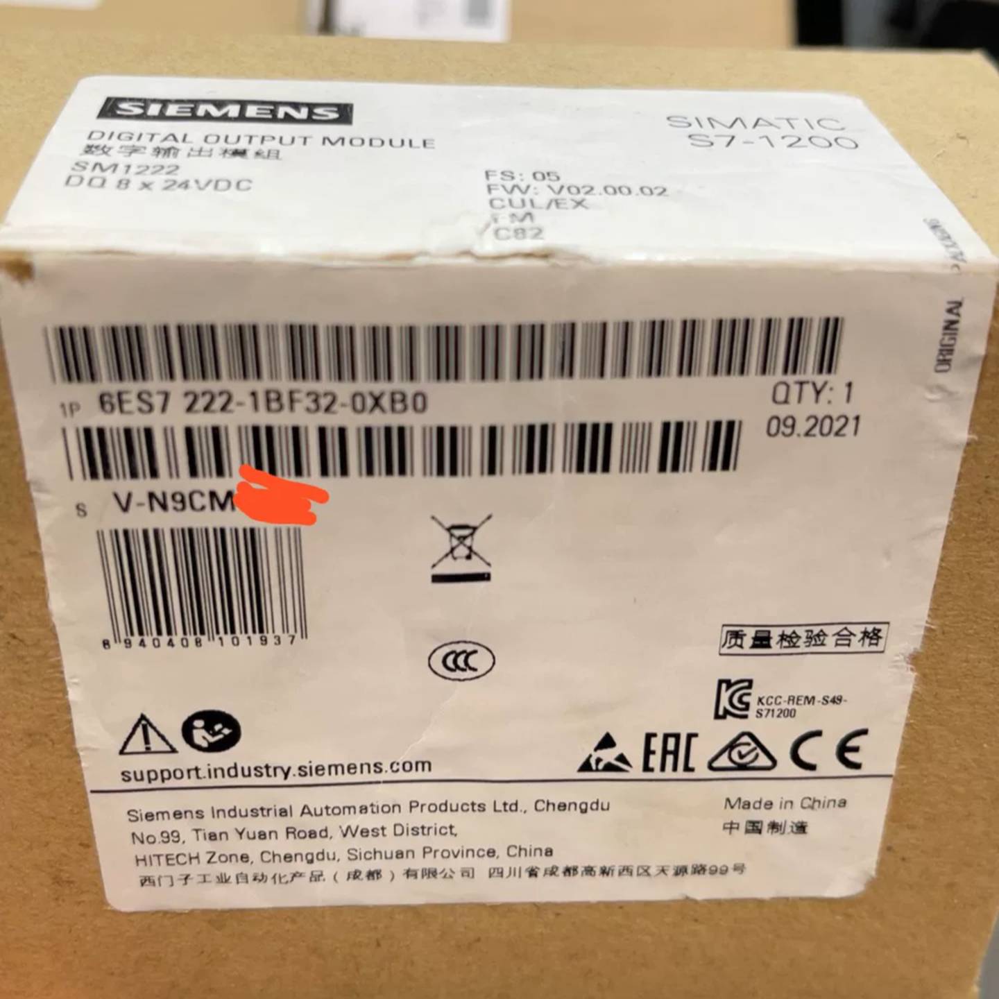 可维修西门子6ES7 222-1BF32-0XB0,仅拆封,带议价