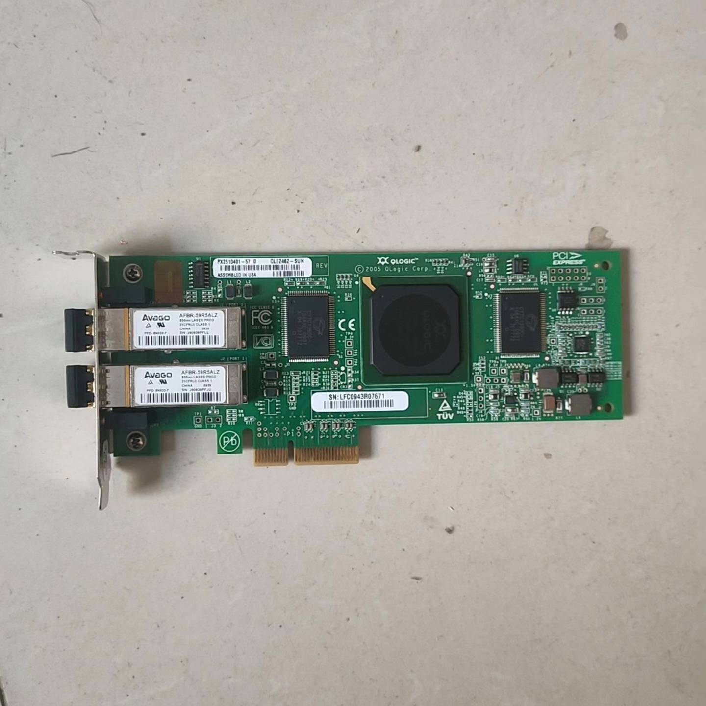 可维修QLogic光纤通道卡,型号PX2510401-57,实议价