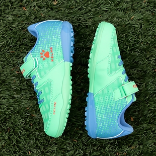 卡尔美儿童橄榄球足球鞋青少年人草TF碎钉球鞋网面透气魔术贴男女