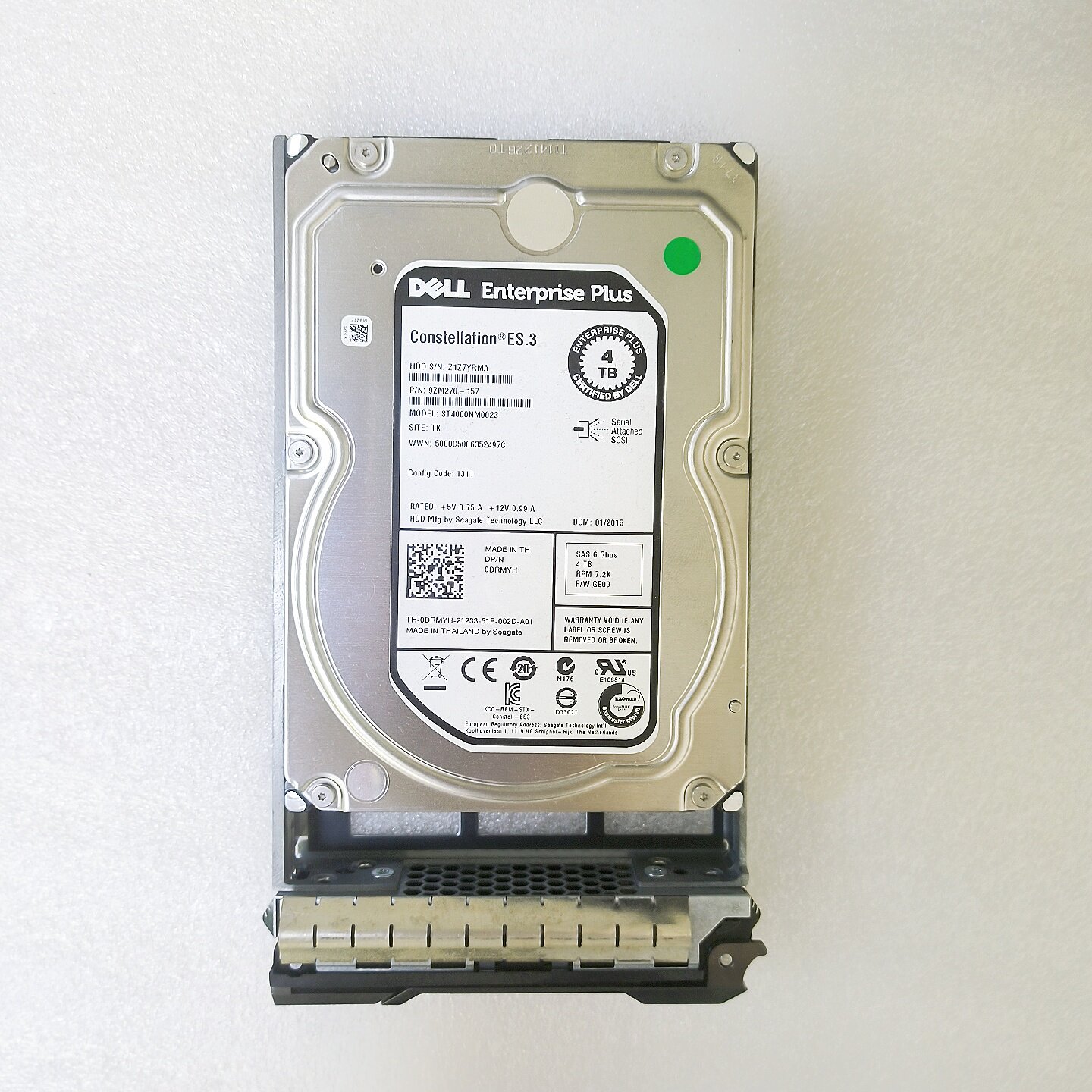 DELL戴尔 0DRMYH 4TB SAS 3.5 6GB 3.5 存储硬盘 ST4000NM0023