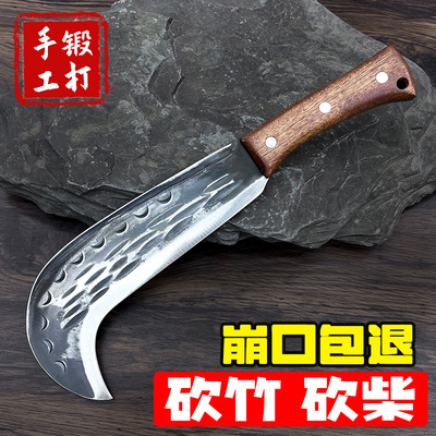 全钢加厚砍柴刀手工锻打