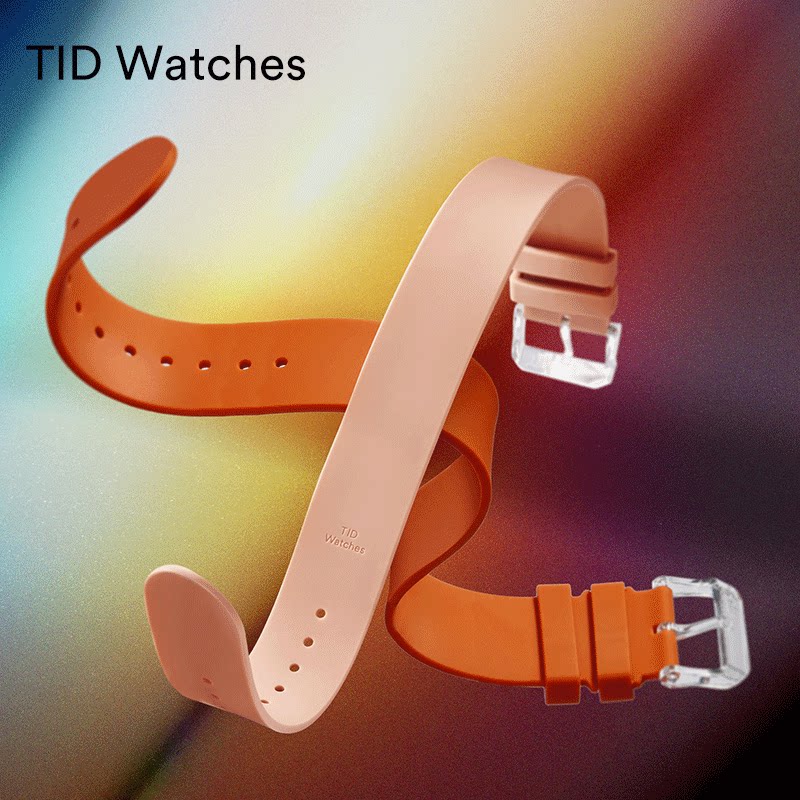 TIDwatches表带欧美小众品牌正品男女硅胶时尚潮牌手表带