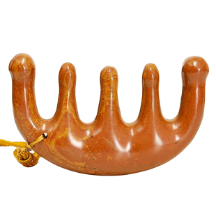 红砭石五齿梳头皮按摩梳头部经络梳筋络头疗梳刮痧梳五指梳子正品