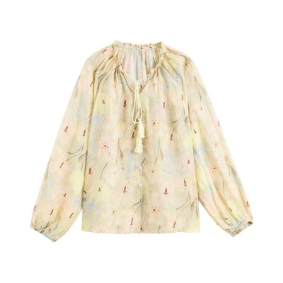 【ZM定单】苎麻薄款长袖衬衫女春秋款2025新款衬衣法式小个子上衣