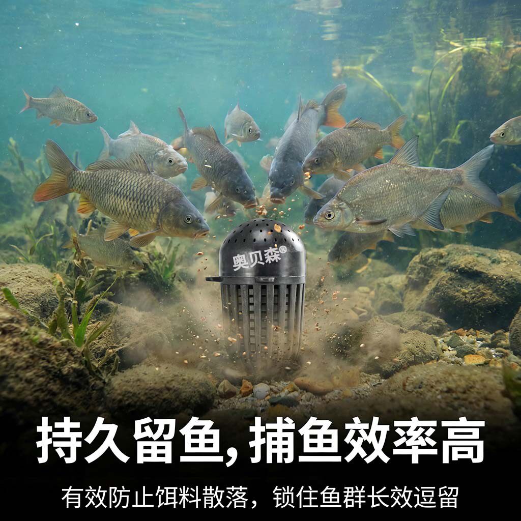 龙虾网饵料鱼笼渔网饵料钓鱼浮球放笼耳料模具大号装虾专用饵料球