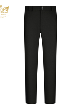 本派正装西裤男新款鸟眼纹裤子修身弹力休闲裤男士黑色商务西装裤