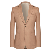 本派棕色羊毛西装 高定休闲西服男卡其色西服 外套男高级感英伦时尚