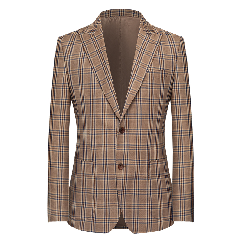 本派男士苏格兰格纹西装外套